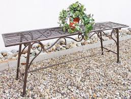 Gartenbank Wetterfest Ohne Ruckenlehne Aus Metall Braun Cucciu Xl 120cm Bank Metallbank Sitzbank Garten Rost Optik Gartenbank Metall Gartenbank Gartenschaukel