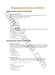 Bentuk umum deret aritmetika adalah. Barisan Dan Deret Aritmetika Pdf