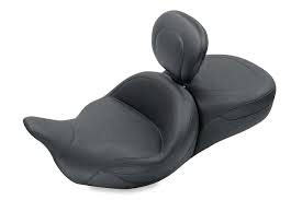 Amazon.com: Mustang 79556 Super Touring One-Piece 2-Up Motorcycle Seat with  Driver Backrest for Harley-Davidson FL Touring 2008-19, Black : Automotive