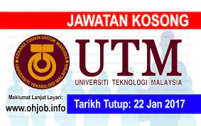 Iklan jawatan kosong terkini dan terbaru dari pelbagai agensi kerajaan dan swasta. Jawatan Kosong Universiti Teknologi Malaysia Utm 22 Januari 2017 Jawatan Kosong Kerajaan Swasta Terkini Malaysia 2021 2022