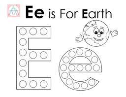 E Is For Earth Dot Art By Little Person Learning Centre Tpt