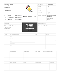 I verified all web service calls return properly. Free Call Sheet Template 2021 Boords