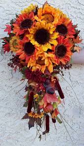 There are many sunflower varieties to choose from like traditional yellow sunflowers or beautiful deep orange sunflowers. 20 Sunflower Bouquet Ideas Sunflower Bouquets Bouquet Wedding Flowers