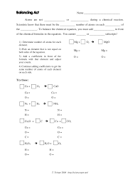 Add the o atoms on the product side together when doing the counts. Class Vii Hw Link Balancing Equation Balance Act