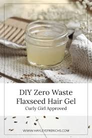 This diy hair gel recipe works to control frizz. Diy Zero Waste Flaxseed Hair Gel Curly Girl Approved