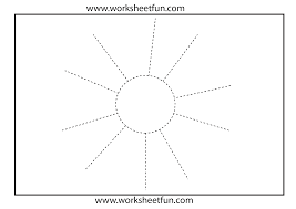 Picture Tracing Worksheet Sun Shape Worksheets For Preschool Worksheets Tracing Worksheets