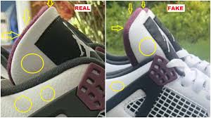Bordeaux purple and black coat the signature rubber wings, lace cages, and midsole. How To Quickly Spot The Fake Air Jordan 4 Psg