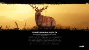Legendary Elk Rdr2 Online Ozula Inahme Elk Locations