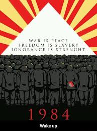 War Is Peace Freedom Is Slavery Ignorance Is Strength Poster Pin By Yuma Soto On The Board Of Everything 1984 Book George Orwell 1984 George Orwell