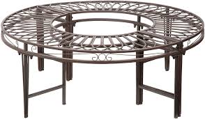 Entertain and relax outdoors with the top 60 best deck bench ideas. Amazon Com Design Toscano Zj12063 Roundabout Circular Garden Tree Bench Seat 47 Inch Grey Outdoor Benches Garden Outdoor
