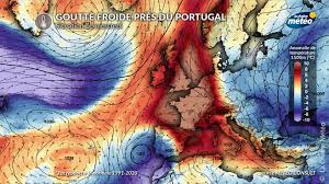 Goutte froide et fortes intempéries : nouvelles pluies orageuses attendues entre la péninsule ibérique et le nord du Maghreb