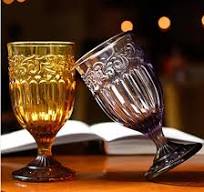 Wholesale Bulk China Supplier Embossed Colored Crystal Goblet Red Wine  Glass Cups Sets for Wedding