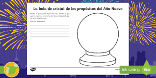 Ficha La Bola De Cristal De Los Propositos Del Ano Nuevo