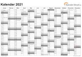 Kostenloser kalender zum ausdrucken mit feiertagen für 2021 und jedes jahr. Excel Kalender 2021 Kostenlos
