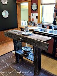 Build a diy kitchen island this kitchen island is made from a surprisingly simple frame built around two stock cabinets, and can be sized to fit any base cabinets by changing only one measurement. 32 Simple Rustic Homemade Kitchen Islands Amazing Diy Interior Home Design