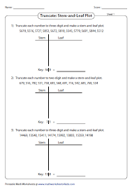 Stem And Leaf Plot Worksheets