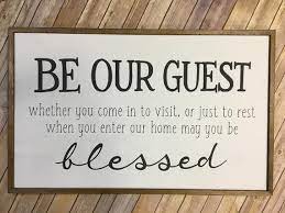 Wooden Sign Farmhouse Sign Be Our Guest Sign Guest Room Sign Guest Room Decor Denney Studio Guest Room Sign Guest Room Decor Guest Room