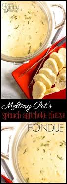 Melting Pot S Spinach Artichoke Cheese Fondue In 2020 Melting Pot Recipes Fondue Recipes Cheese Cheese Fondue Dippers