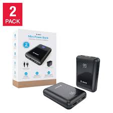 You can get smaller portable batteries with 5,000mah and 10,000mah capacities, but those with 20,000mah will. Atomi Mini Power Bank Battery 2 Pack Costco