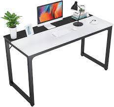 Vecelo corner desk with keyboard tray and storage shelves, corner computer workstation desk pc writing study table with storage ,black (90 degrees) 24. Amazon Com Foxemart 47 Inch Computer Table Sturdy Office Desk Modern Pc Laptop 47 Writing Study Gaming Desk For Home Office Workstation White And Black Kitchen Dining