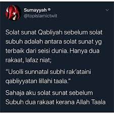 Waktu imsak diawali 10 menit sebelum waktu subuh dan berakhir saat waktu subuh. Al Quran Tagging Reposted From Thedakwah My Fadhilat Kelebihan Solat Sunat Sebelum Subuh Diriwayatkan Oleh Imam Muslim Dengan Sanadnya Daripada Saiyidatina Aishah R A Isteri Rasulullah Saw Bahawa Baginda