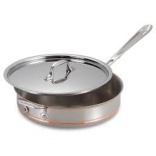 Plus, three quarts is the perfect size because it can take on both individual servings of soup and larger batches of oatmeal. All Clad Copper Core Nonstick 3 Qt Covered Saute Pan With Helper Handle Bed Bath Beyond
