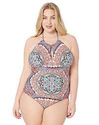Kenneth Cole Reaction Plus Size Serene Siren Paisley One Piece