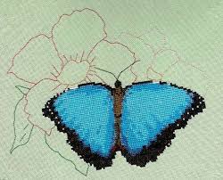 Blue Morpho Butterfly 28 Count Jobelan