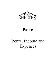 Motor vehicle capital allowance restriction. Part 6 Rental Income And Expenses