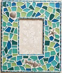 Stunning Sea Glass Mosaic Diy Ideas Sea Glass Mosaic Mosaic Frame Mosaic Diy