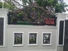 Pagar Besi Tempa Ornamen Besi Tempa Klasik Jual Pagar Model Pagar Desain Pagar In 2020 Fence Wall Design Gate Wall Design Wall Design