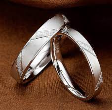 Fashion Men Women Jane Love 925 Sterling Silver Couple Rings Lovers Wedding Band His And Her Promise Ring Mens Wedding Rings Rings For Men Wedding Rings Simple