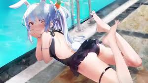 Live Wallpaper: long hair, swimsuit, anime girls, usada pekora, blue hair,  bunny girl, anime, ears - Rare Gallery HD Live Wallpapers