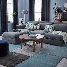 Stoense Rug Low Pile Dark Gray Length 4 11 Ikea In 2020 White Leather Sofas Ikea Living Room Rugs In Living Room