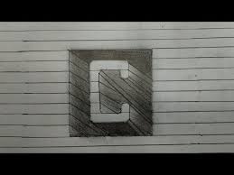How To Draw A Realistic Letter C Drawing For 3d Epicmonster Drawing Youtube In 2020 Name Drawings Village Drawing City Drawing