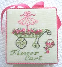 French Flower Cart Cross Stitch Chart Jbw And 50 Similar Items