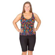 Women S Plus Size Long Swim Shorts Black Plus Size Swim Swim Shorts Women Plus Size Swimwear