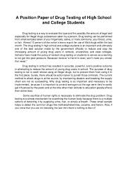 Can receive and acquire this college paper format example sooner is that this is the tape in soft file form. Doc A Position Paper Of Drug Testing Of High School And College Students Kaile Cabezas Academia Edu