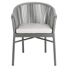 Joe Rope Stacking Patio Dining Chair With Cushion Reviews Allmodern Outdoor Chairs Outdoor Dining Chairs Rope Chair