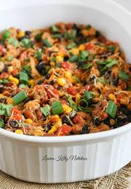 By using a few clever ingredients like ground turkey instead of beef, less cheese, and more veggies, you can still enjoy a hearty casserole without ruining your diet. Healthy Mexican Casserole Lauren Kelly Nutrition