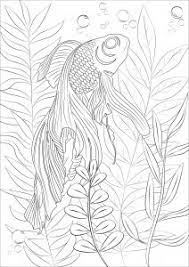 Use the fish shapes for games or learning activities. Fishes Coloring Pages For Adults