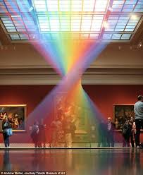 The Spectacular Indoor Rainbow In The Centre Of An Art Gallery Light Art Installation Art Mexican Artists