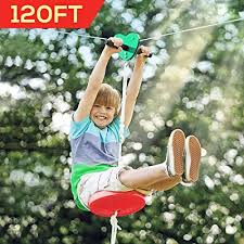 Ziplines are a fun way to enjoy the outdoors and to get some sunshine and. Hi Na Zip Line Kit 80ft 100ft 120ft Zipline Kits For Backyard Kids Play Set Zipline