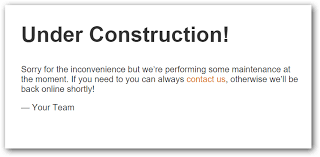 Memahami alih kode dan campur. Simple Maintenance Page Html Code