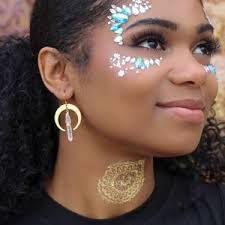 Gold getauchte Quarz Kristall MOON Ohrringe // baumeln Ohrringe