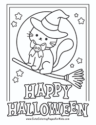18 Cute Halloween Coloring Pages (Free Printable PDFs) - Cute Coloring Pages  For Kids