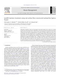 Pdf Landfill Leachate Treatment Using Sub Surface Flow Constructed Wetland By Cyperus Haspan