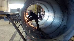 Welding prep in pressure vessel fabrication