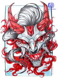 Tuyệt đối không sử dụng các loại xà phòng có nhiều hóa chất tạo mùi, tạo màu và chứa nhiều sút, axit. Tá»•ng Há»£p Cac Hinh XÄƒm Máº·t Quá»· Ä'áº¹p Va Cháº¥t Nháº¥t Japanese Tattoo Art Samurai Art Mask Drawing