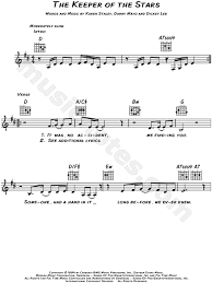 Music video by tracy byrd performing the keeper of the stars. Tracy Byrd The Keeper Of The Stars Sheet Music Leadsheet In D Major Transposable Download Print Sku Mn0084477